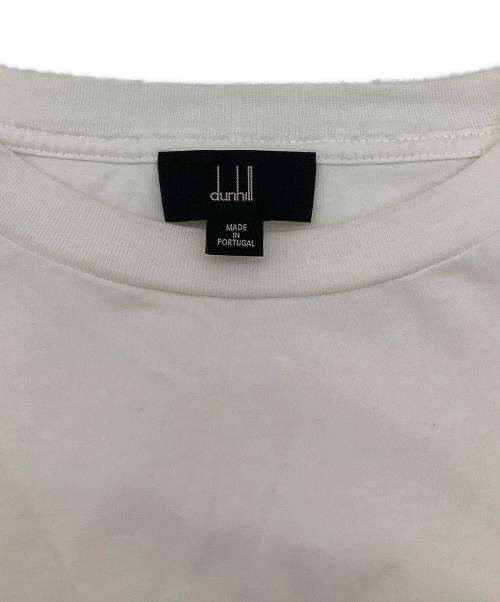 dunhill（ダンヒル）dunhill (ダンヒル) 長袖カットソー チェーン刺繍ロゴカットソー ホワイト サイズ:Mの古着・服飾アイテム