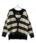 UGGアグ）の古着「Graphic Logo Cardigan」｜ブラック×ホワイト