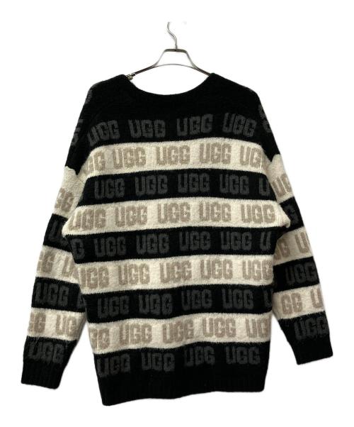 UGG（アグ）UGG (アグ) Graphic Logo Cardigan ブラック×ホワイト サイズ:Mの古着・服飾アイテム