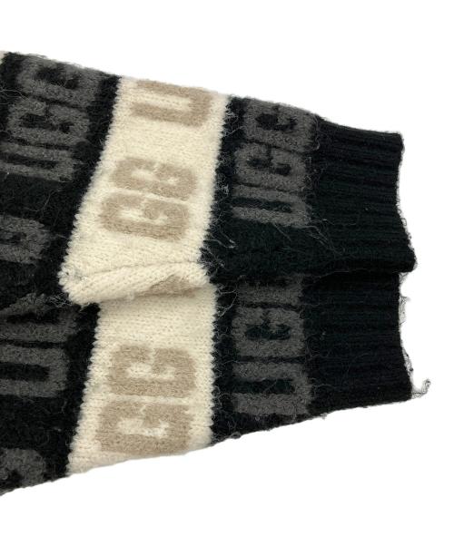UGG（アグ）UGG (アグ) Graphic Logo Cardigan ブラック×ホワイト サイズ:Mの古着・服飾アイテム