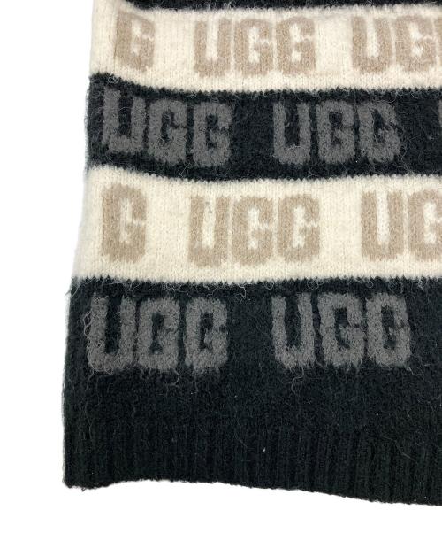 UGG（アグ）UGG (アグ) Graphic Logo Cardigan ブラック×ホワイト サイズ:Mの古着・服飾アイテム