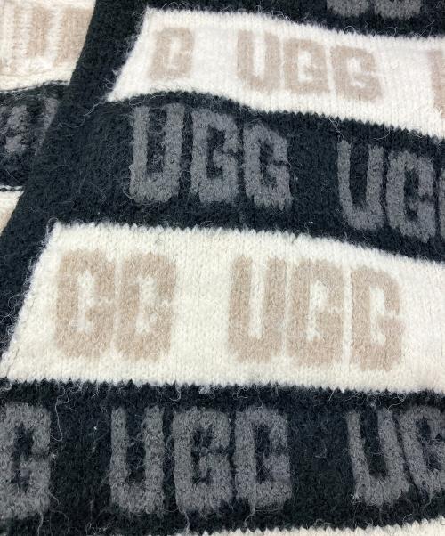 UGG（アグ）UGG (アグ) Graphic Logo Cardigan ブラック×ホワイト サイズ:Mの古着・服飾アイテム