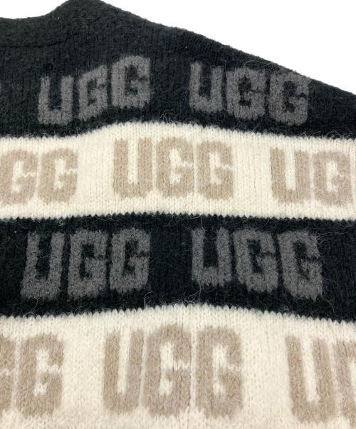 UGG（アグ）UGG (アグ) Graphic Logo Cardigan ブラック×ホワイト サイズ:Mの古着・服飾アイテム