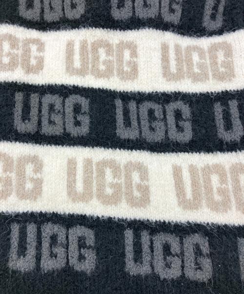 UGG（アグ）UGG (アグ) Graphic Logo Cardigan ブラック×ホワイト サイズ:Mの古着・服飾アイテム
