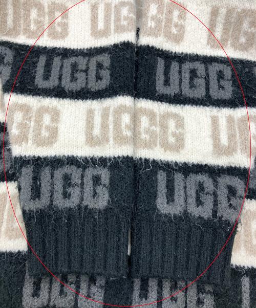 UGG（アグ）UGG (アグ) Graphic Logo Cardigan ブラック×ホワイト サイズ:Mの古着・服飾アイテム