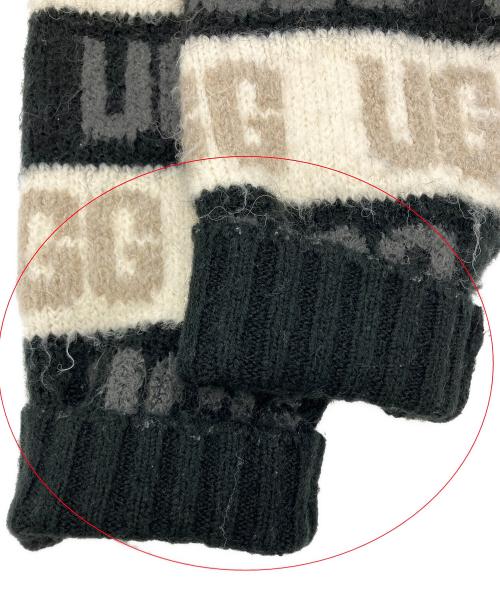 UGG（アグ）UGG (アグ) Graphic Logo Cardigan ブラック×ホワイト サイズ:Mの古着・服飾アイテム