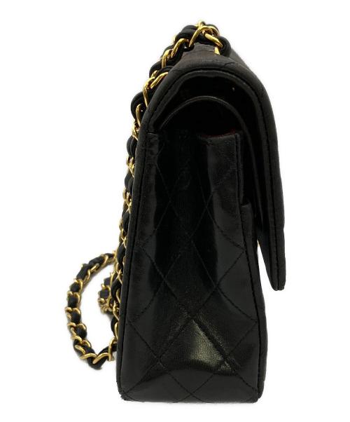 CHANEL（シャネル）CHANEL (シャネル) Wフラップチェーンショルダーバッグ  マトラッセ25　3438018 ブラック×ゴールドの古着・服飾アイテム