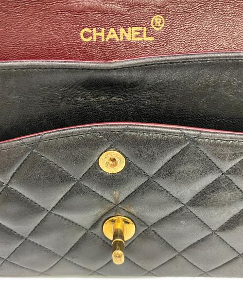 CHANEL（シャネル）CHANEL (シャネル) Wフラップチェーンショルダーバッグ  マトラッセ25　3438018 ブラック×ゴールドの古着・服飾アイテム