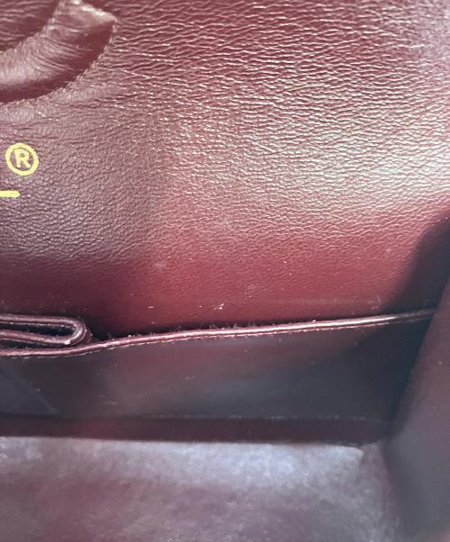 CHANEL（シャネル）CHANEL (シャネル) Wフラップチェーンショルダーバッグ  マトラッセ25　3438018 ブラック×ゴールドの古着・服飾アイテム