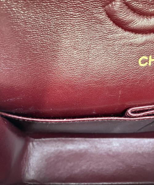 CHANEL（シャネル）CHANEL (シャネル) Wフラップチェーンショルダーバッグ  マトラッセ25　3438018 ブラック×ゴールドの古着・服飾アイテム