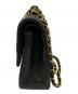 中古・古着 CHANEL (シャネル) Wフラップチェーンショルダーバッグ  マトラッセ25　3438018 ブラック×ゴールド：450000円