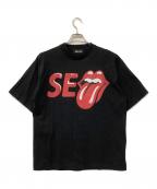 WIND AND SEA×THE ROLLING STONESウィンダンシー×ザ ローリングストーンズ）の古着「半袖カットソー S/S TEE」｜ブラック