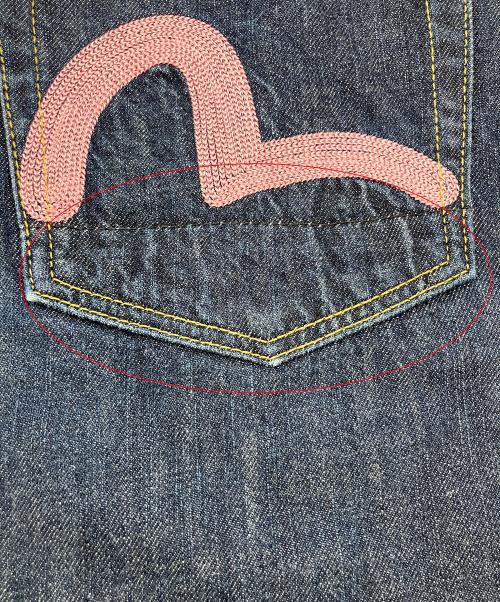 EVISU（エヴィス）EVISU (エヴィス) デニムパンツ　donna　ハート刺繍 ブルー サイズ:Sの古着・服飾アイテム