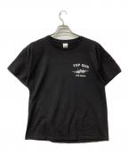 Hanesヘインズ）の古着「半袖カットソー TOP GUN 30th 映画記念Tシャツ Kansas City Barbeque」｜ブラック