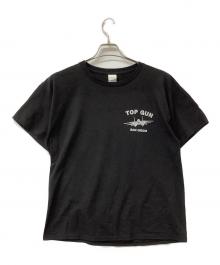 Hanes（ヘインズ）の古着「半袖カットソー TOP GUN 30th 映画記念Tシャツ Kansas City Barbeque」｜ブラック