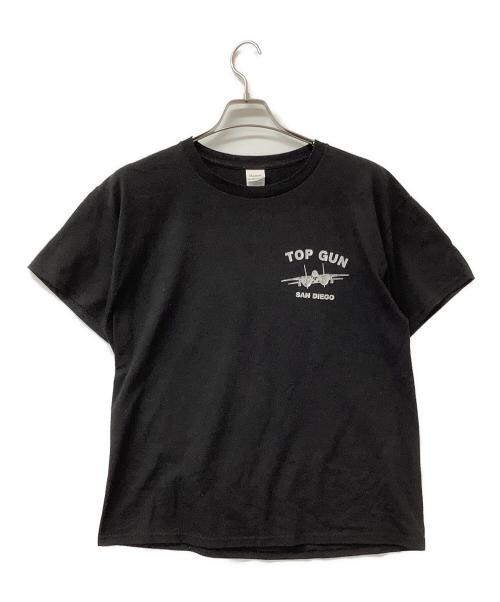 Hanes（ヘインズ）Hanes (ヘインズ) 半袖カットソー TOP GUN 30th 映画記念Tシャツ Kansas City Barbeque ブラック サイズ:Mの古着・服飾アイテム