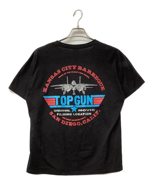Hanes（ヘインズ）Hanes (ヘインズ) 半袖カットソー TOP GUN 30th 映画記念Tシャツ Kansas City Barbeque ブラック サイズ:Mの古着・服飾アイテム