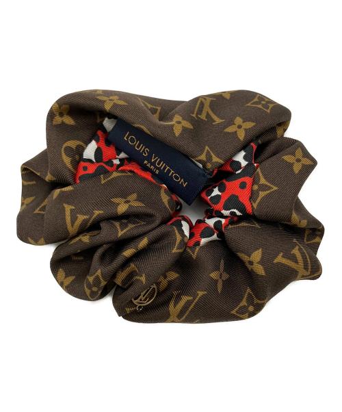 LOUIS VUITTON（ルイ ヴィトン）LOUIS VUITTON (ルイ ヴィトン) シュシュ モノグラム 2個セット ブラウンの古着・服飾アイテム