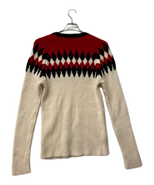 VALENTINO（ヴァレンティノ）VALENTINO (ヴァレンティノ) 厚手ニット レッド×ブラック×アイボリー サイズ:Sの古着・服飾アイテム