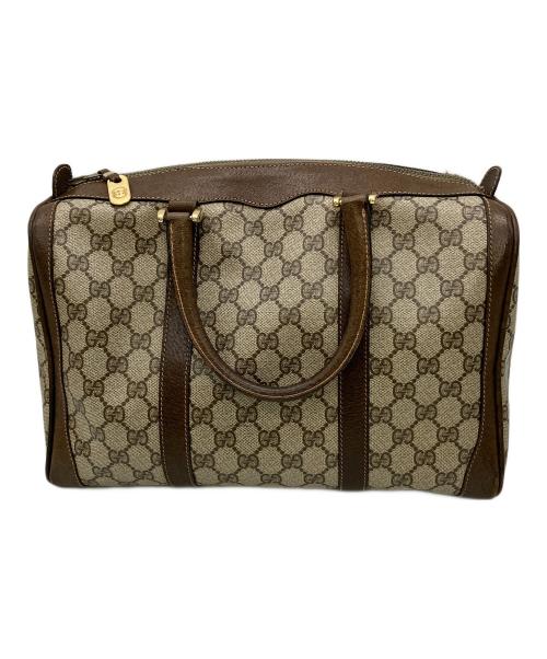 GUCCI（グッチ）GUCCI (グッチ) ハンドバッグ　製造番号なし  ブラウン×ベージュの古着・服飾アイテム