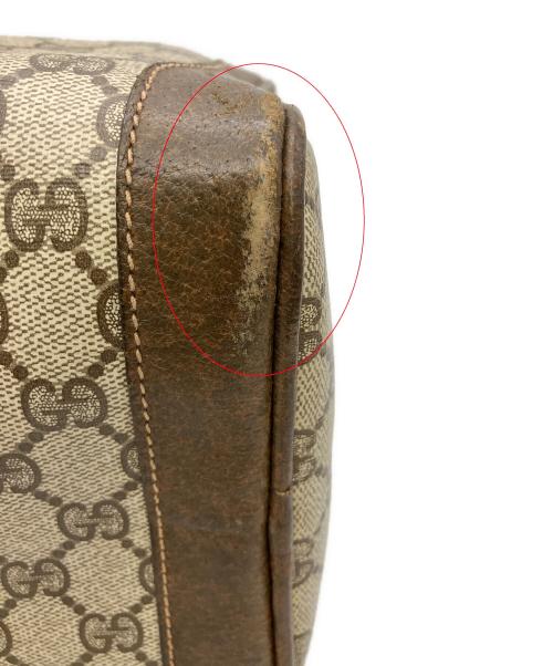 GUCCI（グッチ）GUCCI (グッチ) ハンドバッグ　製造番号なし  ブラウン×ベージュの古着・服飾アイテム