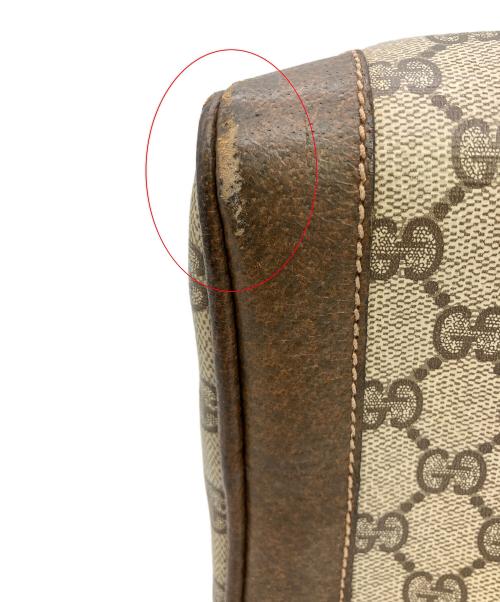 GUCCI（グッチ）GUCCI (グッチ) ハンドバッグ　製造番号なし  ブラウン×ベージュの古着・服飾アイテム