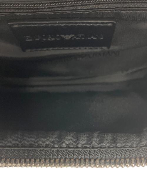 EMPORIO ARMANI（エンポリオ アルマーニ）EMPORIO ARMANI (エンポリオ アルマーニ) ベルトバッグ 再生サフィアーノレザー イーグルプレート付き ブラックの古着・服飾アイテム