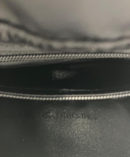 EMPORIO ARMANI（エンポリオ アルマーニ）EMPORIO ARMANI (エンポリオ アルマーニ) ベルトバッグ 再生サフィアーノレザー イーグルプレート付き ブラックの古着・服飾アイテム