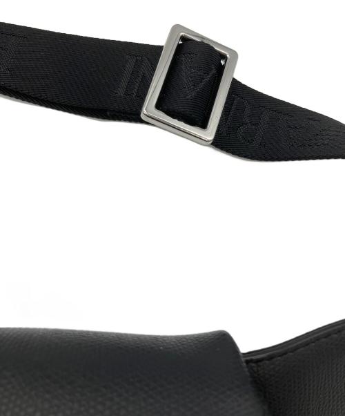 EMPORIO ARMANI（エンポリオ アルマーニ）EMPORIO ARMANI (エンポリオ アルマーニ) ベルトバッグ 再生サフィアーノレザー イーグルプレート付き ブラックの古着・服飾アイテム
