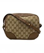 GUCCIグッチ）の古着「ブリーGGキャンバスショルダーバッグ」｜ブラウン