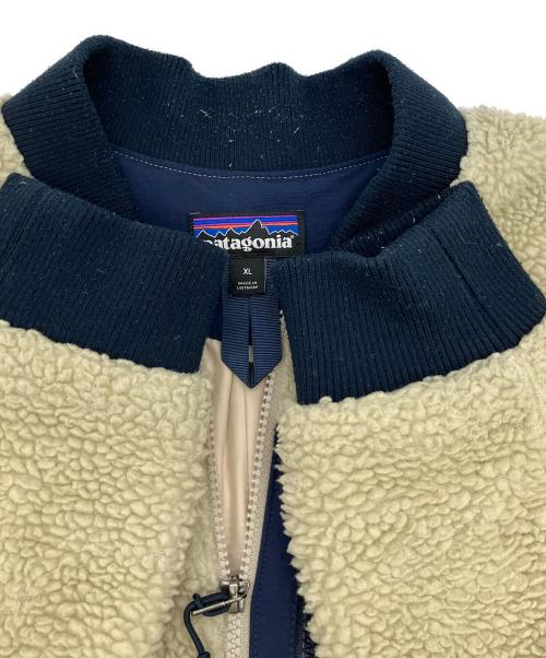 Patagonia（パタゴニア）Patagonia (パタゴニア) ボアジャケット Retro-X Bomber Jacket  ブラウン×ネイビー サイズ:XLの古着・服飾アイテム