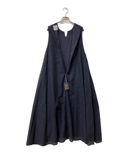 ear PAPILLONNER（イアパピヨネ）ear PAPILLONNER (イアパピヨネ) ノースリーブワンピース パンチングレースワンピース ネイビー サイズ:Fの古着・服飾アイテム