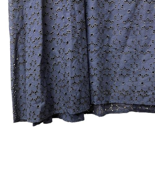 ear PAPILLONNER（イアパピヨネ）ear PAPILLONNER (イアパピヨネ) ノースリーブワンピース パンチングレースワンピース ネイビー サイズ:Fの古着・服飾アイテム