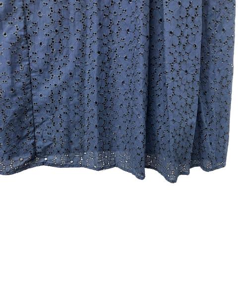 ear PAPILLONNER（イアパピヨネ）ear PAPILLONNER (イアパピヨネ) ノースリーブワンピース パンチングレースワンピース ネイビー サイズ:Fの古着・服飾アイテム
