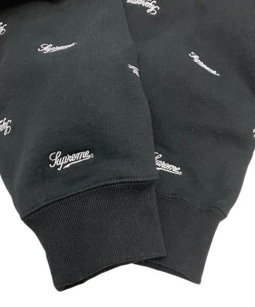 SUPREME（シュプリーム）SUPREME (シュプリーム) ジップパーカー Repeat Script Zip Up Hooded Sweatshirt ブラック サイズ:Largeの古着・服飾アイテム