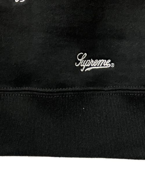 SUPREME（シュプリーム）SUPREME (シュプリーム) ジップパーカー Repeat Script Zip Up Hooded Sweatshirt ブラック サイズ:Largeの古着・服飾アイテム