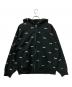 SUPREME（シュプリーム）の古着「ジップパーカー Repeat Script Zip Up Hooded Sweatshirt」｜ブラック