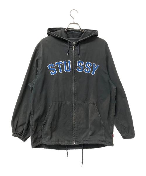 stussy（ステューシー）stussy (ステューシー) パーカー ジップパーカー ブラック サイズ:XLARGEの古着・服飾アイテム