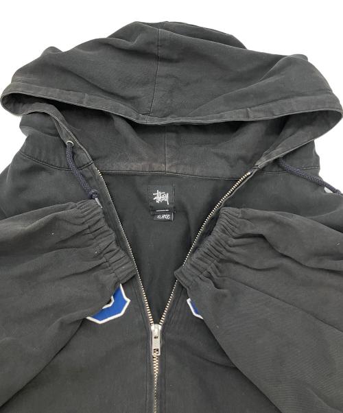 stussy（ステューシー）stussy (ステューシー) パーカー ジップパーカー ブラック サイズ:XLARGEの古着・服飾アイテム