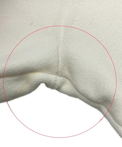 ALEXANDER WANG.T（アレキサンダーワンティー）ALEXANDER WANG.T (アレキサンダーワンティー) 厚手カーディガン Cropped Stretch Knit Cardigan ホワイト×ブラック サイズ:Sの古着・服飾アイテム