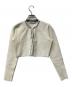 ALEXANDER WANG.T（アレキサンダーワンティー）の古着「厚手カーディガン Cropped Stretch Knit Cardigan」｜ホワイト×ブラック