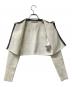 ALEXANDER WANG.T (アレキサンダーワンティー) 厚手カーディガン Cropped Stretch Knit Cardigan ホワイト×ブラック サイズ:S：8000円