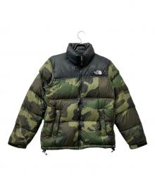 THE NORTH FACE（ザ ノース フェイス）の古着「ダウンジャケット Novelty Nuptse Jacket」｜ブラック×グリーン