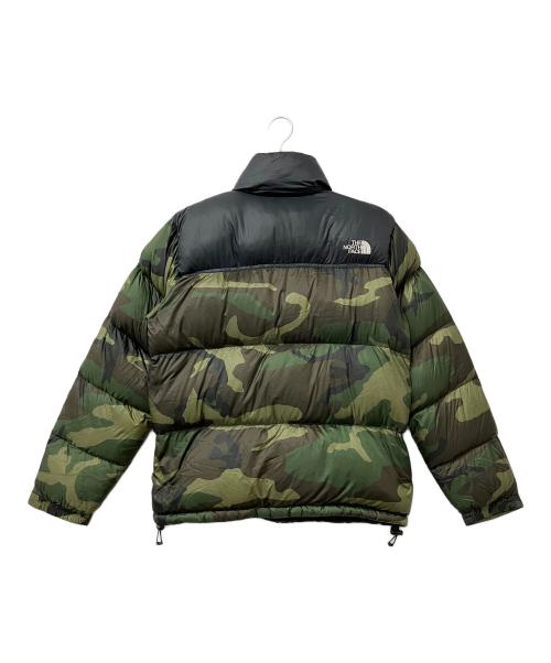 THE NORTH FACE（ザ ノース フェイス）THE NORTH FACE (ザ ノース フェイス) ダウンジャケット Novelty Nuptse Jacket ブラック×グリーン サイズ:Lの古着・服飾アイテム
