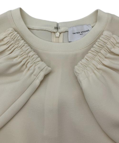 UNITED ARROWS（ユナイテッドアローズ）UNITED ARROWS (ユナイテッドアローズ) 長袖ブラウス シャーリングゴム プルオーバー ホワイト サイズ:36の古着・服飾アイテム