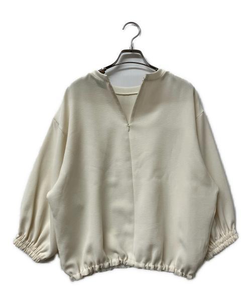UNITED ARROWS（ユナイテッドアローズ）UNITED ARROWS (ユナイテッドアローズ) 長袖ブラウス シャーリングゴム プルオーバー ホワイト サイズ:36の古着・服飾アイテム