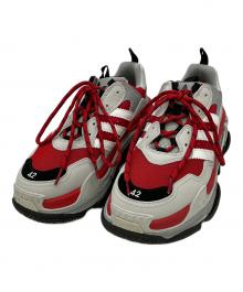 BALENCIAGA×adidas（バレンシアガ×アディダス）の古着「スニーカー　TripIeS トリプル S スニーカー」｜グレー×レッド