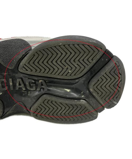 BALENCIAGA（バレンシアガ）BALENCIAGA (バレンシアガ) adidas (アディダス) スニーカー　TripIeS トリプル S スニーカー グレー×レッド サイズ:27.5の古着・服飾アイテム