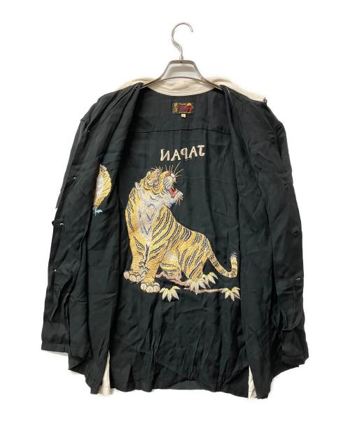 TAILOR TOYO（テーラー東洋）TAILOR TOYO (テーラー東洋) スカシャツ ROARING TIGER ブラック×ホワイト サイズ:Lの古着・服飾アイテム
