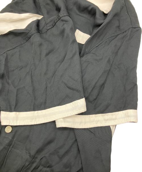 TAILOR TOYO（テーラー東洋）TAILOR TOYO (テーラー東洋) スカシャツ ROARING TIGER ブラック×ホワイト サイズ:Lの古着・服飾アイテム